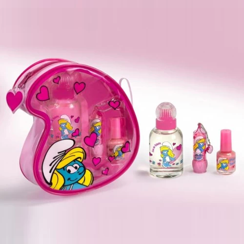 Disney I Puffi Eau De Toilette 50 Ml + Rossetto + Smalto + Borsetta KIT LN1152 3 Disney I Puffi Eau De Toilette 50 Ml + Rossetto + Smalto + Borsetta KIT LN1152