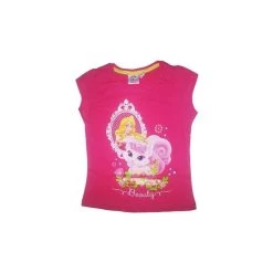 T-shirt Maglia Maglietta Bimba Bambina Disney Principesse Fucsia 6A