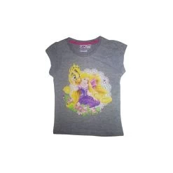 T-shirt Maglia Maglietta Bimba Bambina Disney Principesse Grigio 5A