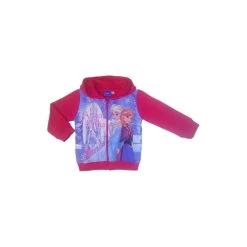 Felpa Maglia Maglietta Aperta Con Zip Bimba Bambina Disney Frozen Fucsia 3A