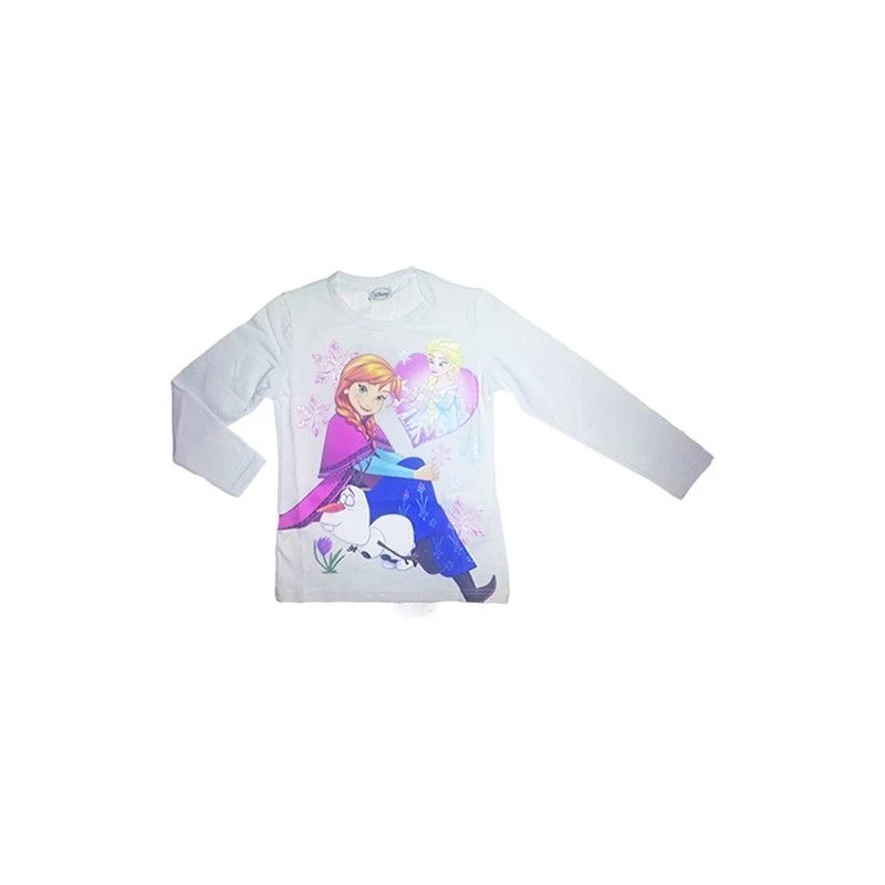 T-shirt Maglia Maglietta Cotone Bimba Bambina Disney Frozen Bianco 4A 3 T-shirt Maglia Maglietta Cotone Bimba Bambina Disney Frozen Bianco 4A