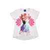 T-shirt Maglia Maglietta Cotone Elastico Bimba Bambina Disney Frozen Bianco 5A