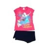 Completo 2pz T-shirt Maglia Maglietta Pantaloncino Cotone Bielastico Bimba Bambina Disney Frozen Fucsia Blu 6A