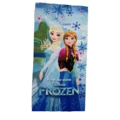 Telo Asciugamano Mare Bimba Spugna Elsa E Anna Disney Frozen Azzurro TU