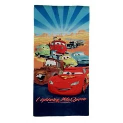 Telo Asciugamano Mare Bimbo Spugna Disney Cars Azzurro TU