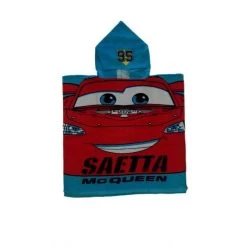Poncho Accappatoio Telo Mare Bimbo Spugna Disney Cars TU