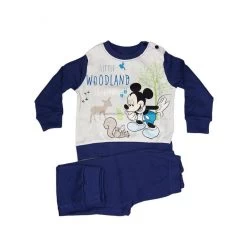 Pigiama Maglia Maglietta Pantalone Bimbo Neonato Disney Baby Mickey Blu 12 M