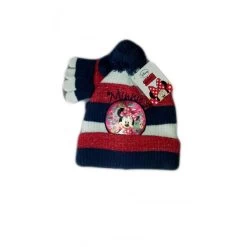 Set Pezzi Cappello Cappellino Guanti Bimba Bambina Disney Baby Minnie Rosso Tg 54
