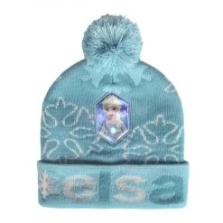 Disney Frozen Berretto Con Pompon E Luce LED Principessa Elsa
