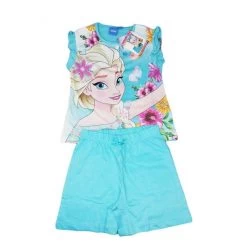 Pigiama Maglia Maglietta Pantaloncino Bimba Bambina Disney Frozen Turchese 8A