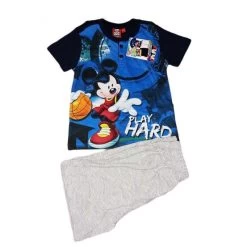 Pigiama Maglia Maglietta Pantaloncino Bimbo Bambino Disney Mickey Mouse Blu 5A