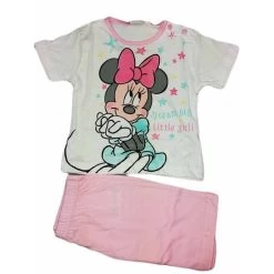 Pigiama Maglia Maglietta Pantaloncino Bimbo Neonato Disney Minnie Mouse Rosa 24 M