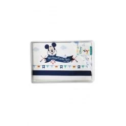Completo 3pz Culla Carrozzina Bimbo Neonato Lenzuolo Stampa Mickey Disney Baby Bianco Blu TU